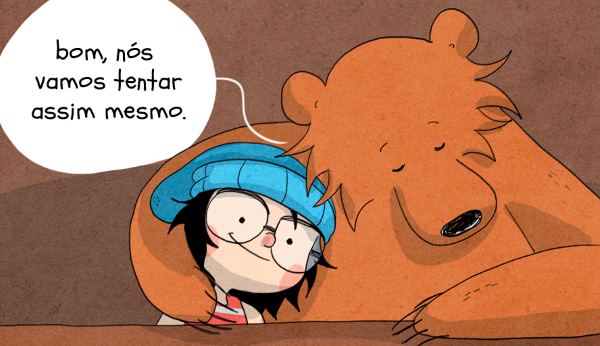 Ilustração de um página da HQ  Bear da autora Bianca Pinheiro.